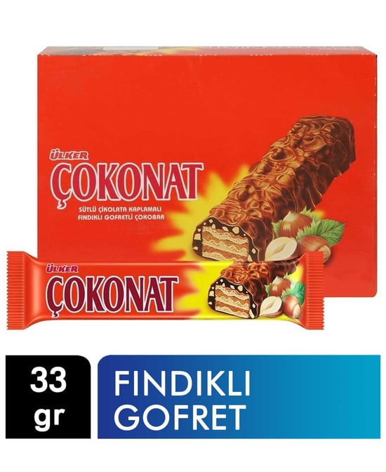 Ülker Çokonat Gofret 33 gr X 24'lü Paket Fındıklı