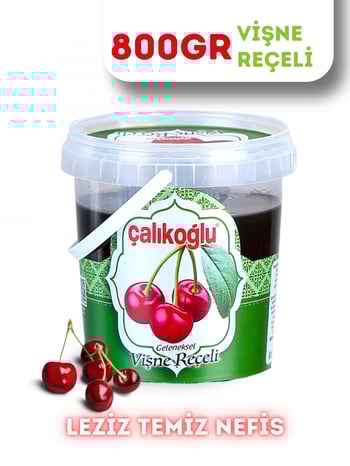 Çalıkoğlu Geleneksel Vişne Reçeli 800 gr (Kova)