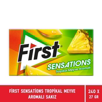 First Sensations Tropikal Meyve Aromalı Sakız 27 gr  X 240 Adet