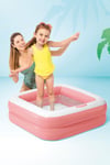 Intex Şişme Taban Mini Kare Havuz 86x86x25 cm Pembe