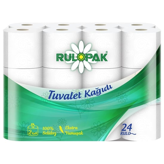 Rulopak Tuvalet Kağıdı 2 Katlı 24'lü 3'lü Paket
