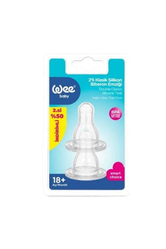 Wee Baby Silikon Biberon Emziği Yoğun Akış No :3 18+ ay 2’li