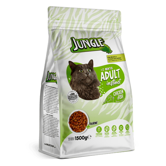 Jungle 1,5 Kg Kuru Kedi Maması Yetişkin Tavuk-Balıklı Jngp-013