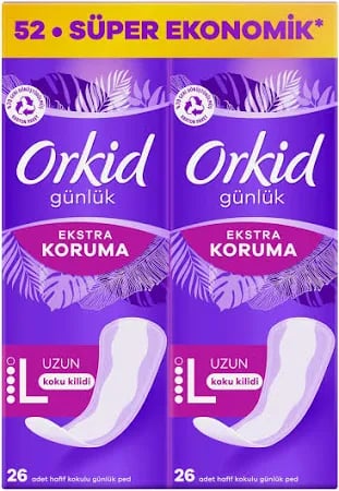 Orkid Extra Koruma Uzun Günlük Ped 52 Adet