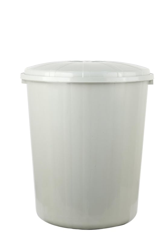 Özatak 90 Litre Gri Çöp Kovası-Kapaklı Çöp Kovası