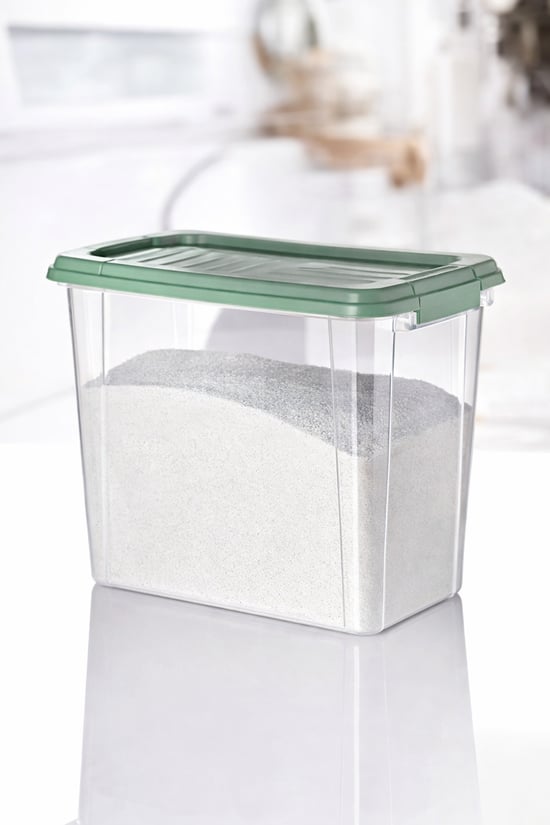 Moi 15 Litre Derin Erzak Kabı-Un Bakliyat Erzak Kabı-Kilitli Kapak