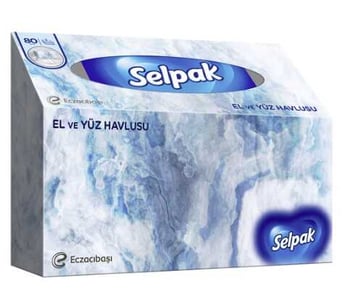Selpak Kutu El Yüz Havlusu Kağıt Havlu  80'li Paket