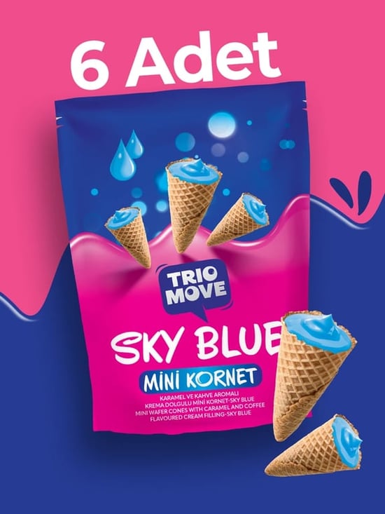 Trio Move Mini Kornet Sky Blue 55 Gr *12'li