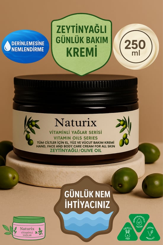 Naturix Zeytinyağlı Özlü El Yüz Ve Vücut Bakım Kremi 250 ml