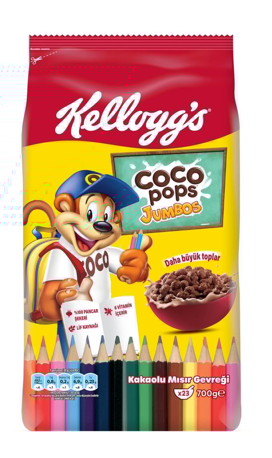 Coco Pops Jumbos BTS 700 gr Mısır Gevreği, Lif, Demir Ve 6 Vitamin içerir