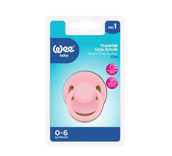 Wee Baby Cool Yuvarlak Uçlu Emzik No:1 0-6 ay Pembe