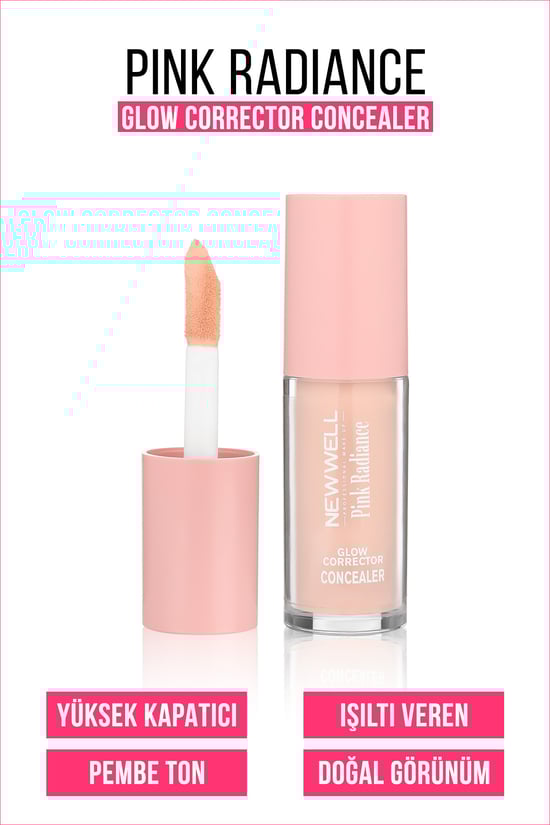 New Well  Pembe Işıltılı,Parlaklık,Düzeltici,Kapatıcı 8 GR