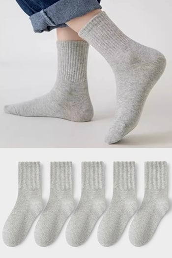 BGK Unisex Çocuk 5 Çift Kolej Çorap 27-30