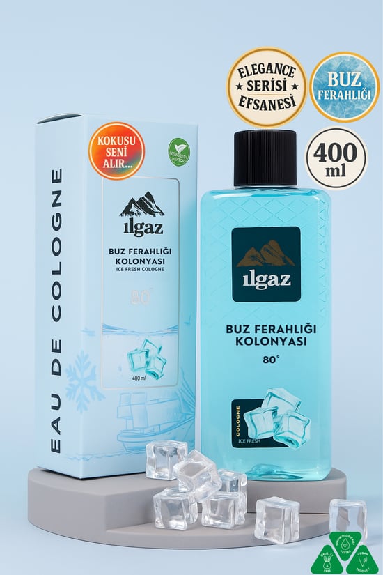 Ilgaz Buz Ferahlığı Kolonyası 80 Derece  Elegance Series 400 ml