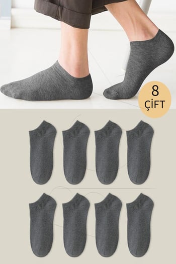 BGK Unisex Basic Patik Çorap 8 Çift 36-41