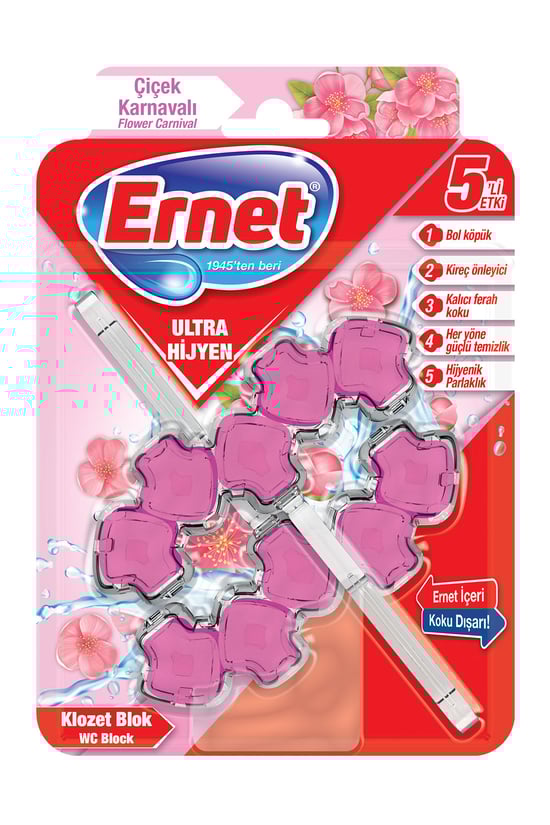 Ernet Ultra Hijyen Klozet Blok Çiçek Karnavalı 2X50 GR