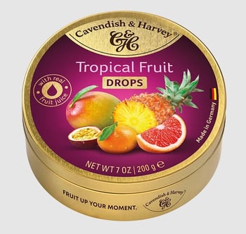 Cavendish &amp; Harvey Tropical Fruit Drops (Tropik Meyve) 200gr