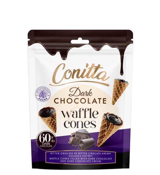 Conitta Sütlü Çikolata ve Bitter Krema Dolgulu Gofret 80 gr.