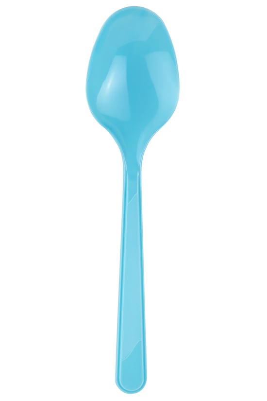 Roll-Up Plastik Kaşık Açık Mavi 25 Adet