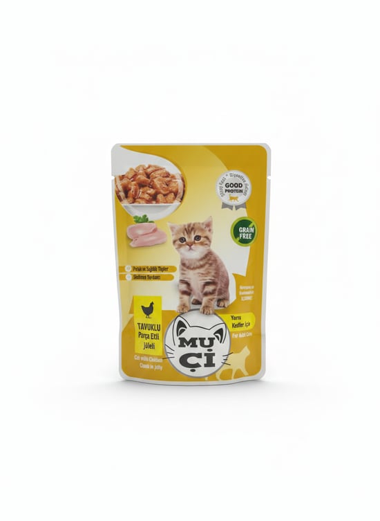 Muçi Pouch Yavru Kedi Yaş Mama Tavuklu 85 Gr