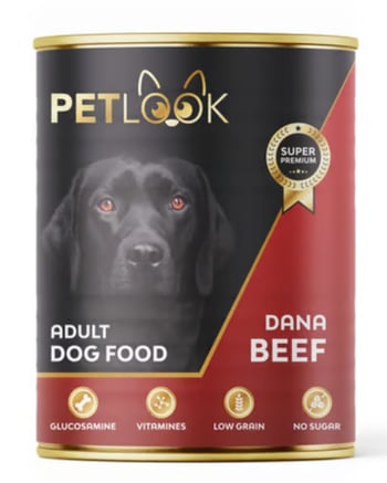 Petlook Konserve Köpek Maması  Yetişkin Sığır Etli, Kıyılmış Pate Etli 415 GR