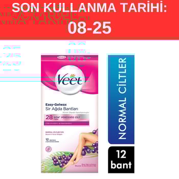 Veet Ağda Bandı 12'li Paket Normal Ciltler İçin