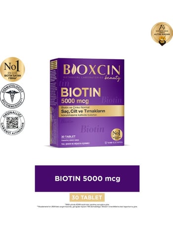 B'OXCIN BIOTIN 5000MCG 30TABLET  1859