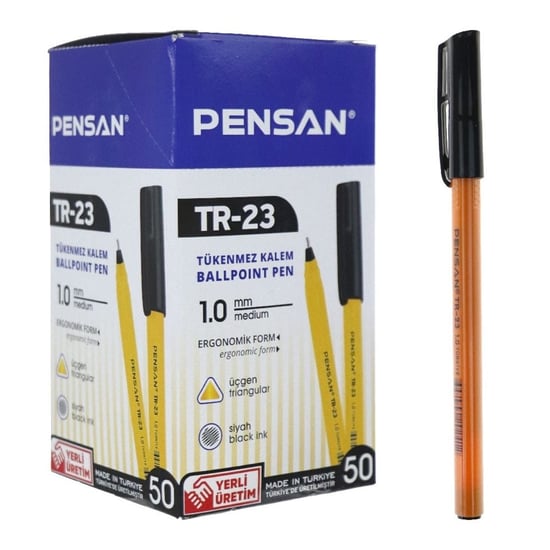 Pensan Siyah Tr-23 Ucgen Tukenmez Kalem 50 Li 2023
