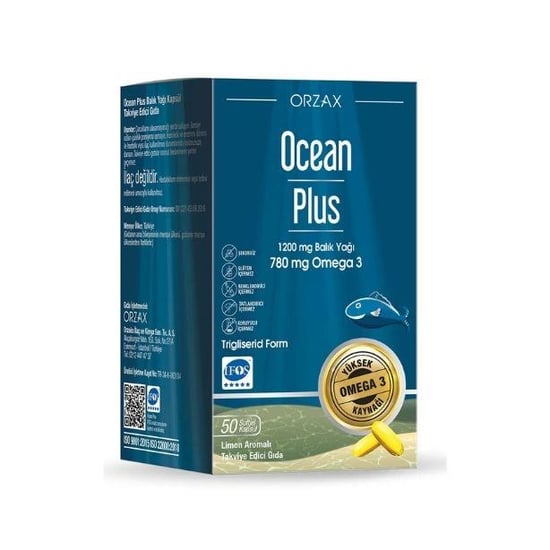 Ocean Plus 1200 Mg Balık Yağı 50 Kapsül - Limon Aromalı
