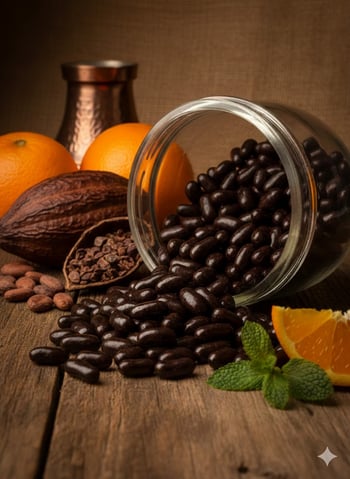 Bitter Çikolatalı Portakallı Draje -1 Kg