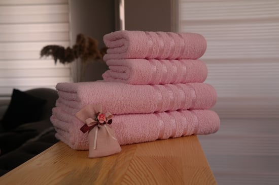 Shal Home %100 Pamuk 4'lü Banyo Seti (2 Adet 50 x 90 / 2 Adet 70 x 140)