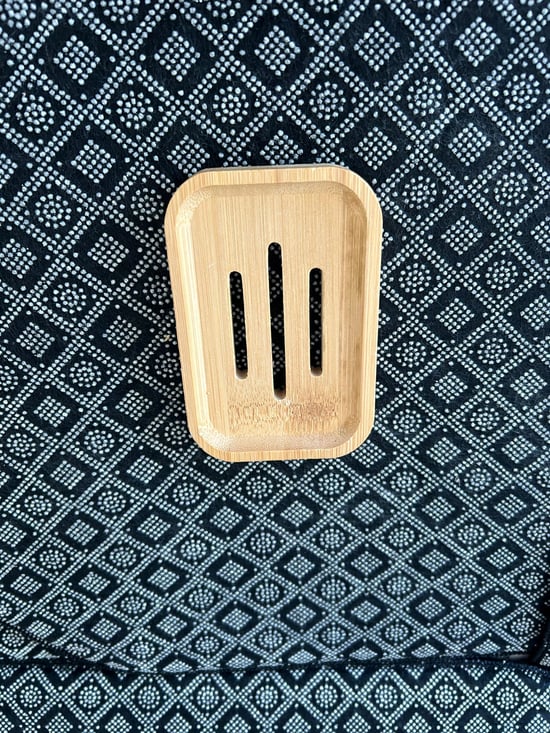 Dikdörtgen Doğal Bambu Katı Sabunluk | Lüks Banyo – Mutfak Sabunluğu