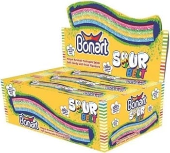 Bonart Sour Belt 8 Gr Raınbow 72 Li Ekşi Metre Yumuşak Şeker