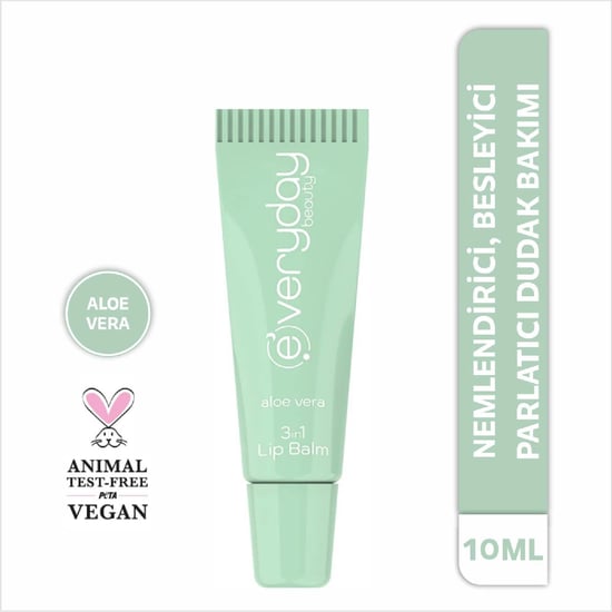 Everyday Beauty 3 Etkili Dudak Bakım Lip Balmı Aloe Vera 10 ml