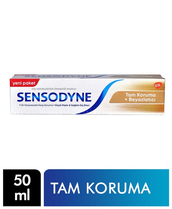 Sensodyne Tam koruma & Beyazlatıcı Diş Macunu 50 ml