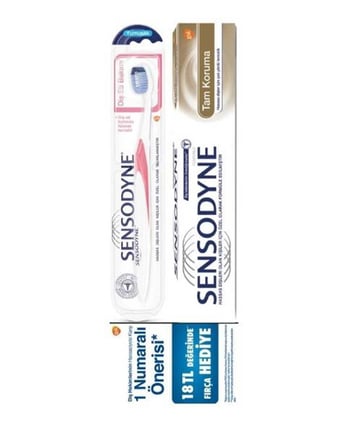 Sensodyne  Tam Koruma Diş Macunu 75 ml + Diş Eti Bakımı Yumuşak Diş Fırçası Hediyeli