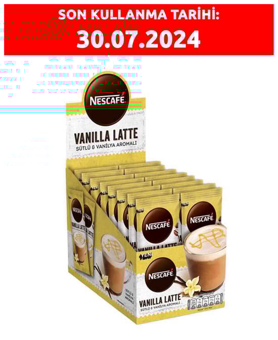 Nescafe Latte Vanilya Aromalı 14,5 gr 24'lü Paket