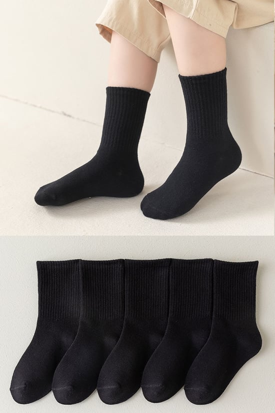 BGK Unisex Çocuk 5 Çift Kolej Çorap 31-34