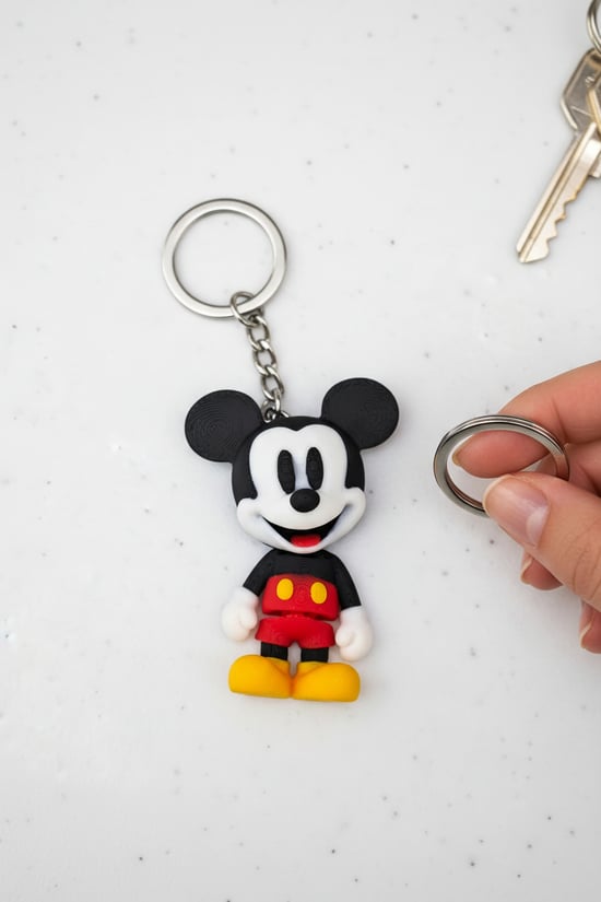 Mickey Mouse Figürlü Hareketli Anahtarlık