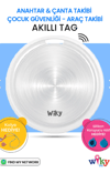 WİKY TAG Çocuk Smart Airtag Mavi - Akıllı Konum Takip Cihazı (APPLE UYUMLU)