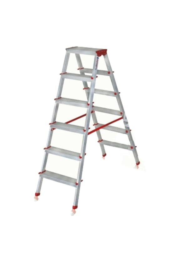 6+6 Basamaklı Çift Çıkışlı Profil Merdiven (Ev, bahçe, işyeri içi