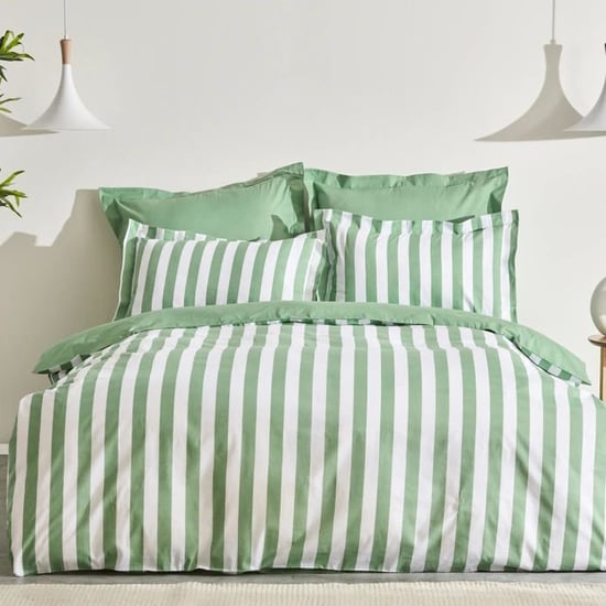 Yeşil Ranforce İpliği Boyalı Çift kişilik Nevresim Takımı