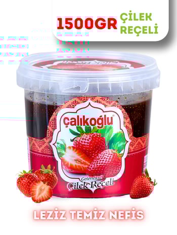 Çalıkoğlu Geleneksel Çilek Reçeli 1500 gr (Kova)