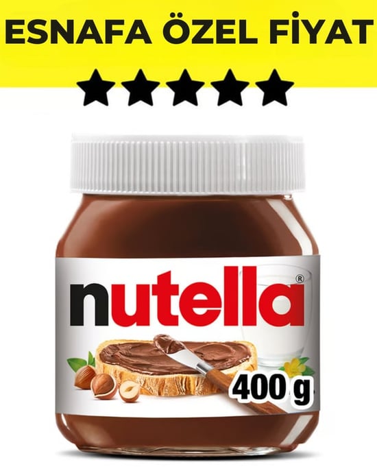 nutella, Kakaolu Fındık Kreması, sürmelik çikolata, krem çikolata, kahvaltılık çikolata, nutella fiyatları, toptan nutella