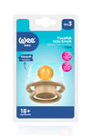 Wee Baby Pure Yuvarlak Uçlu Kauçuk Emzik No:3 18+ ay Krem