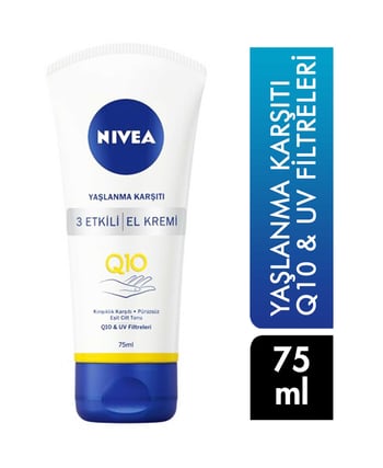 Nivea Yaşlanma Karşıtı El Kremi 75 ml 3 Etkili Q10 & UV Filtreleri
