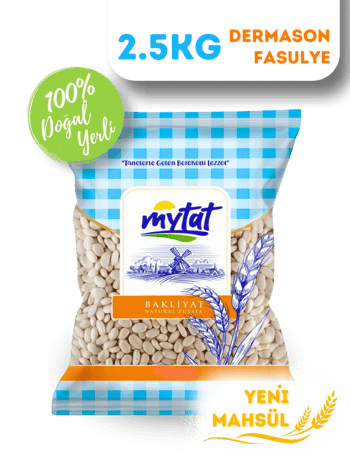 Mytat Doğal Yerli Üretim Dermason Fasulye 8.5 MM 2.5 kg