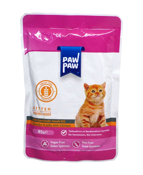 PawPaw Yavru Kedi Maması 85 gr Tavuklu