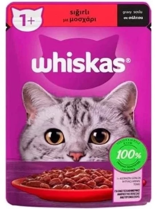 Whiskas Kedi Maması 85 gr Pouch Sığırlı