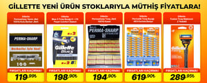 Gillette Yeni Ürün Stoklarıyla Müthiş Fiyatlara! kampanya resmi
